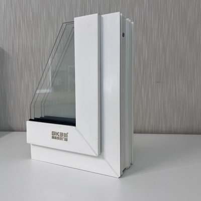 GKBM 80 серии экструдированный UPVC Сдвижные окна Белые профили Внутренний и внешний